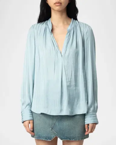 Zadig & Voltaire Tink Satin Tunic Top | Thumbnail 3 Zadig & Voltaire Tink Satin Tunic Top | Thumbnail 3