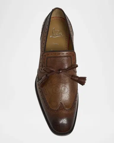 Christian Louboutin Men's Grave Patterned Leather Loafers | Thumbnail 4 Christian Louboutin Men's Grave Patterned Leather Loafers | Thumbnail 4