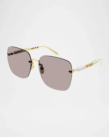 Gucci Metal Rectangle Sunglasses | Thumbnail 2 Gucci Metal Rectangle Sunglasses | Thumbnail 2