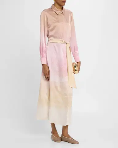 Pierre-Louis Mascia Ombre Landscape-Print Midi Shirtdress | Thumbnail 4 Pierre-Louis Mascia Ombre Landscape-Print Midi Shirtdress | Thumbnail 4