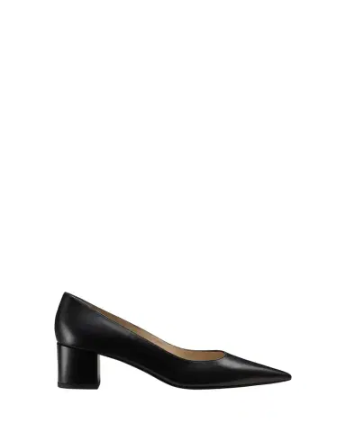 Stuart Weitzman Stuart Leather Block-Heel Pumps | Thumbnail 1 Stuart Weitzman Stuart Leather Block-Heel Pumps | Thumbnail 1
