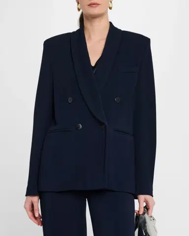 Emporio Armani Relaxed Double-Breasted Blazer | Thumbnail 4 Emporio Armani Relaxed Double-Breasted Blazer | Thumbnail 4