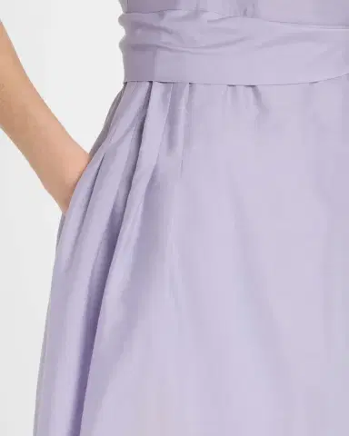 Emporio Armani Pleated A-Line Muslin Mini Dress | Thumbnail 5 Emporio Armani Pleated A-Line Muslin Mini Dress | Thumbnail 5
