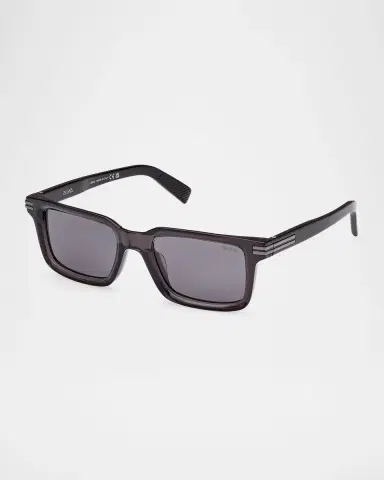 Zegna Men's Rectangle Acetate Sunglasses | Thumbnail 3 Zegna Men's Rectangle Acetate Sunglasses | Thumbnail 3