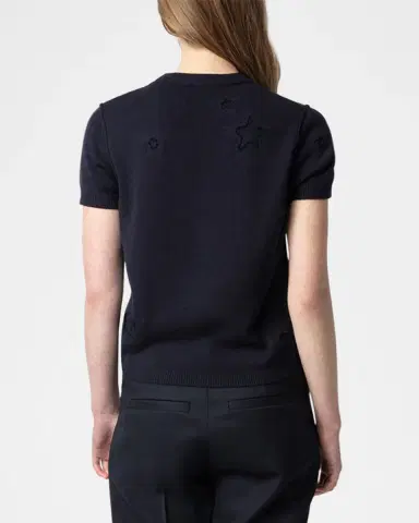 Zadig & Voltaire Bully Seco Stars Short-Sleeve Sweater | Thumbnail 2 Zadig & Voltaire Bully Seco Stars Short-Sleeve Sweater | Thumbnail 2