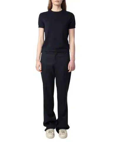 Zadig & Voltaire Bully Seco Stars Short-Sleeve Sweater | Thumbnail 1 Zadig & Voltaire Bully Seco Stars Short-Sleeve Sweater | Thumbnail 1
