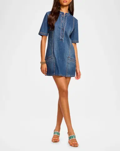 Ramy Brook Skylar Denim Mini Dress | Thumbnail 2 Ramy Brook Skylar Denim Mini Dress | Thumbnail 2