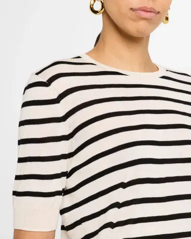 Argent Striped Wool-Silk Knit Top | Thumbnail 5 Argent Striped Wool-Silk Knit Top | Thumbnail 5