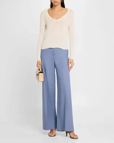 Argent Scoop-Neck Knit T-Shirt | Thumbnail 2 Argent Scoop-Neck Knit T-Shirt | Thumbnail 2