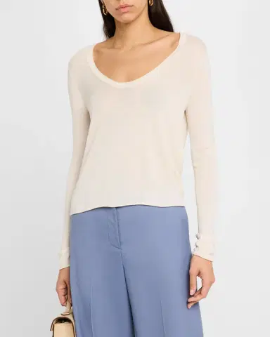 Argent Scoop-Neck Knit T-Shirt | Thumbnail 4 Argent Scoop-Neck Knit T-Shirt | Thumbnail 4