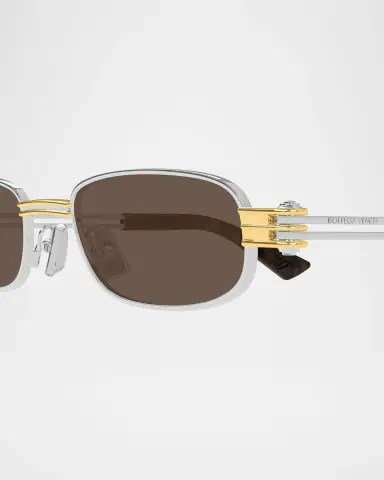 Bottega Veneta Metal Rectangle Sunglasses | Thumbnail 3 Bottega Veneta Metal Rectangle Sunglasses | Thumbnail 3