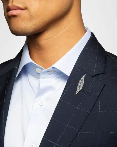 Tateossian Men's Palladium-Plated Fern Leaf Lapel Pin | Thumbnail 2 Tateossian Men's Palladium-Plated Fern Leaf Lapel Pin | Thumbnail 2