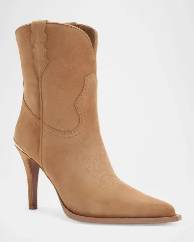 Partlow Katie Suede Western Stiletto Booties | Thumbnail 2 Partlow Katie Suede Western Stiletto Booties | Thumbnail 2