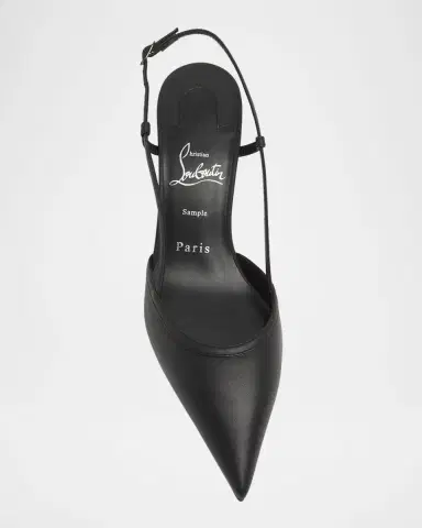 Christian Louboutin 60mm Miss Z Leather Slingback Pumps | Thumbnail 4 Christian Louboutin 60mm Miss Z Leather Slingback Pumps | Thumbnail 4