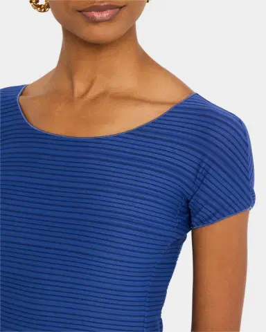 Emporio Armani Striped Scoop-Neck Jersey Tee | Thumbnail 5 Emporio Armani Striped Scoop-Neck Jersey Tee | Thumbnail 5