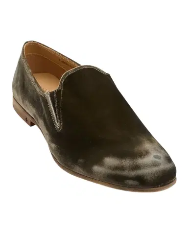 JOHN VARVATOS Men's Venice Distressed Velvet Loafers | Thumbnail 1 JOHN VARVATOS Men's Venice Distressed Velvet Loafers | Thumbnail 1