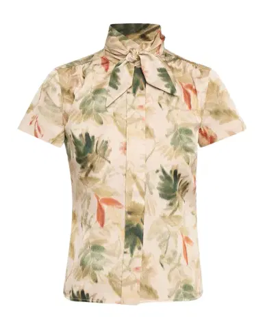 Loro Piana Febe Botanical Self-Tie Blouse | Thumbnail 1 Loro Piana Febe Botanical Self-Tie Blouse | Thumbnail 1