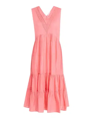 Merlette Marisa Tiered Lace-Trim Cotton Midi Dress | Thumbnail 1 Merlette Marisa Tiered Lace-Trim Cotton Midi Dress | Thumbnail 1