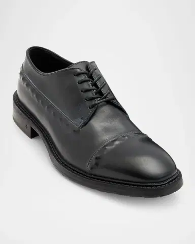 JOHN VARVATOS Men's Fleetwood Ghost Stud Leather Oxfords | Thumbnail 2 JOHN VARVATOS Men's Fleetwood Ghost Stud Leather Oxfords | Thumbnail 2