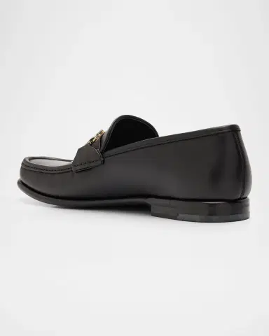 Ferragamo Men's Avrilvit Leather Two-Tone Gancini Bit Loafers | Thumbnail 4 Ferragamo Men's Avrilvit Leather Two-Tone Gancini Bit Loafers | Thumbnail 4