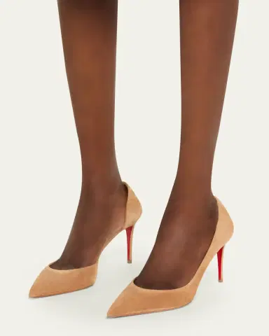 Christian Louboutin 85mm Iriza Suede Half-d'Orsay Pumps | Thumbnail 18 Christian Louboutin 85mm Iriza Suede Half-d'Orsay Pumps | Thumbnail 18