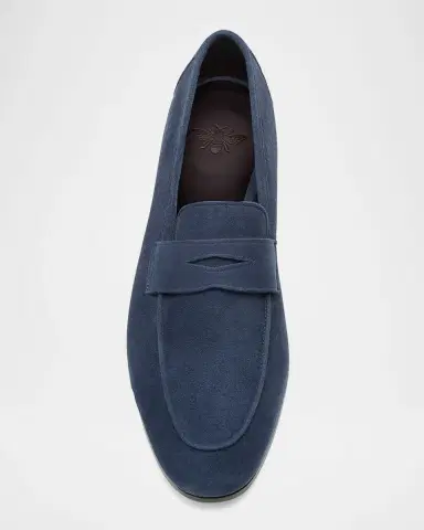 Bougeotte Flaneur Suede Penny Loafers | Thumbnail 3 Bougeotte Flaneur Suede Penny Loafers | Thumbnail 3