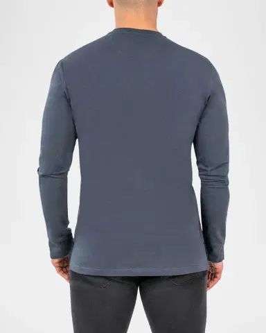 Maceoo Men's Edison Solid Ashes V-Neck Shirt | Thumbnail 2 Maceoo Men's Edison Solid Ashes V-Neck Shirt | Thumbnail 2