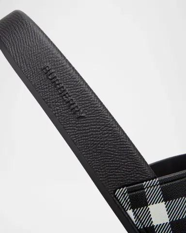 Burberry Men 's Furley Check Slide Sandals | Thumbnail 5 Burberry Men 's Furley Check Slide Sandals | Thumbnail 5