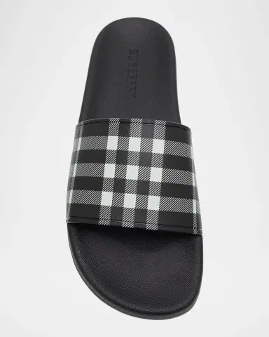 Burberry Men 's Furley Check Slide Sandals | Thumbnail 6 Burberry Men 's Furley Check Slide Sandals | Thumbnail 6