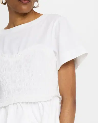 Merlette Shel Smocked Ruffle Cotton Top | Thumbnail 5 Merlette Shel Smocked Ruffle Cotton Top | Thumbnail 5