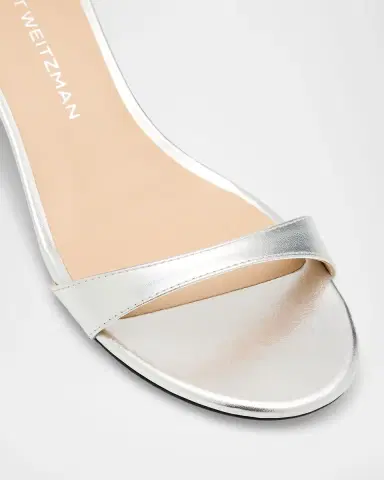 Stuart Weitzman Nudist Metallic Ankle-Strap Sandals | Thumbnail 4 Stuart Weitzman Nudist Metallic Ankle-Strap Sandals | Thumbnail 4