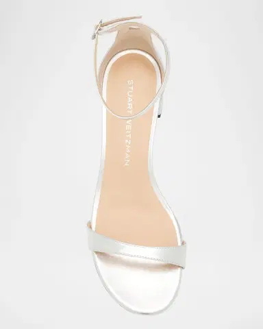 Stuart Weitzman Nudist Metallic Ankle-Strap Sandals | Thumbnail 5 Stuart Weitzman Nudist Metallic Ankle-Strap Sandals | Thumbnail 5