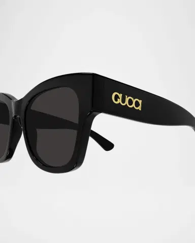 Gucci Logo Butterfly Acetate Sunglasses | Thumbnail 2 Gucci Logo Butterfly Acetate Sunglasses | Thumbnail 2