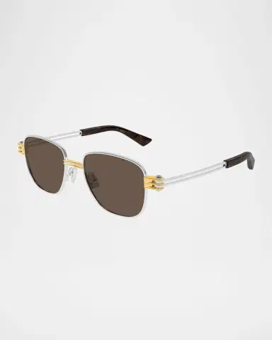 Bottega Veneta Rectangle Metal Sunglasses | Thumbnail 2 Bottega Veneta Rectangle Metal Sunglasses | Thumbnail 2