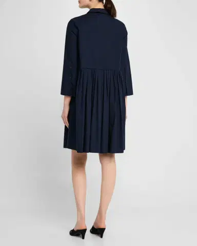 Emporio Armani Pleated Cotton Poplin Shirtdress | Thumbnail 3 Emporio Armani Pleated Cotton Poplin Shirtdress | Thumbnail 3