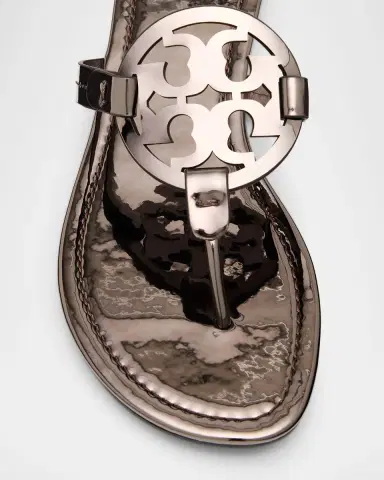 Tory Burch Miller Metallic Logo Thong Sandals | Thumbnail 4 Tory Burch Miller Metallic Logo Thong Sandals | Thumbnail 4
