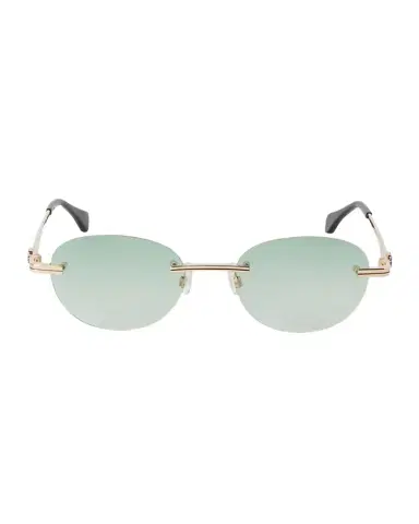 Palm Angels Crystal Oval Metal Sunglasses | Thumbnail 1 Palm Angels Crystal Oval Metal Sunglasses | Thumbnail 1