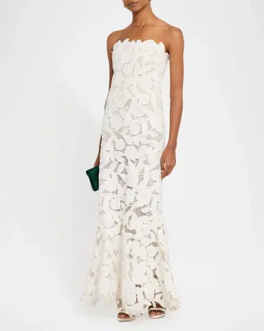 Simkhai Valletta Strapless Floral Lace Maxi Dress | Thumbnail 3 Simkhai Valletta Strapless Floral Lace Maxi Dress | Thumbnail 3