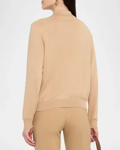 Loro Piana Ice Wish Cotton Polo Sweater | Thumbnail 3 Loro Piana Ice Wish Cotton Polo Sweater | Thumbnail 3