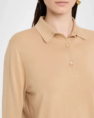 Loro Piana Ice Wish Cotton Polo Sweater | Thumbnail 5 Loro Piana Ice Wish Cotton Polo Sweater | Thumbnail 5