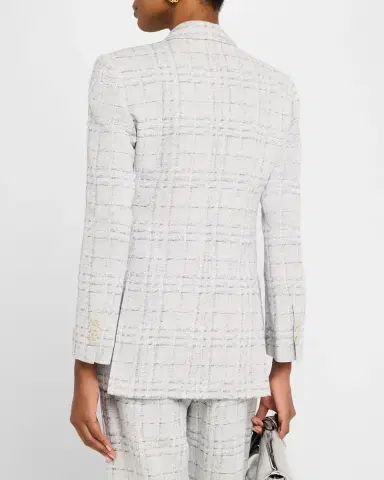 Emporio Armani Double-Breasted Check Blazer | Thumbnail 2 Emporio Armani Double-Breasted Check Blazer | Thumbnail 2