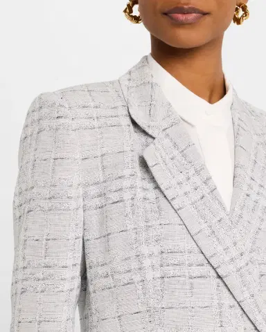 Emporio Armani Double-Breasted Check Blazer | Thumbnail 4 Emporio Armani Double-Breasted Check Blazer | Thumbnail 4
