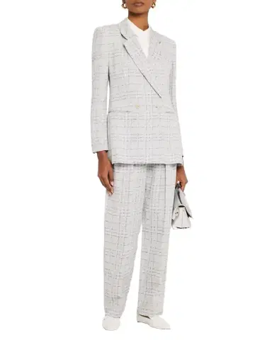 Emporio Armani Double-Breasted Check Blazer | Thumbnail 1 Emporio Armani Double-Breasted Check Blazer | Thumbnail 1