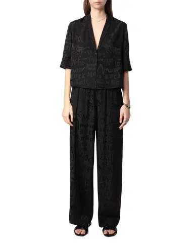 Zadig & Voltaire Pin Manifesto Silk Trousers | Thumbnail 1 Zadig & Voltaire Pin Manifesto Silk Trousers | Thumbnail 1