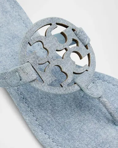 Tory Burch Miller Denim Logo Thong Sandals | Thumbnail 5 Tory Burch Miller Denim Logo Thong Sandals | Thumbnail 5