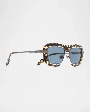 JW Anderson Geometric Aviator Stainless Steel Sunglasses | Thumbnail 3 JW Anderson Geometric Aviator Stainless Steel Sunglasses | Thumbnail 3