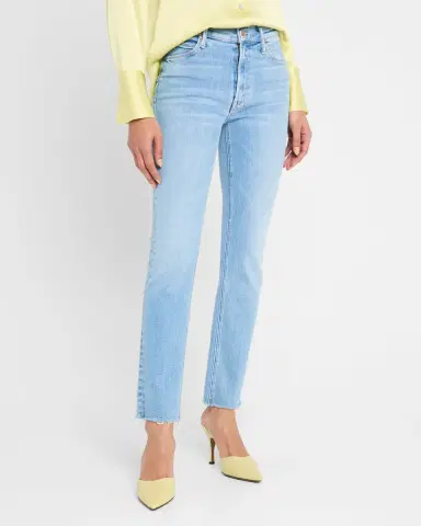 Mother The Mid-Rise Dazzler Ankle Fray Jeans | Thumbnail 4 Mother The Mid-Rise Dazzler Ankle Fray Jeans | Thumbnail 4