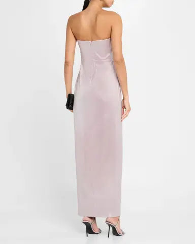 Aidan Mattox Strapless Foiled Mikado Column Gown | Thumbnail 3 Aidan Mattox Strapless Foiled Mikado Column Gown | Thumbnail 3