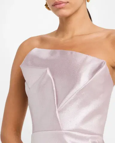 Aidan Mattox Strapless Foiled Mikado Column Gown | Thumbnail 5 Aidan Mattox Strapless Foiled Mikado Column Gown | Thumbnail 5