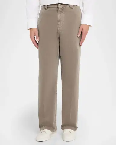 Ferragamo Men's Cotton Drill Flat-Front Utility Trousers | Thumbnail 4 Ferragamo Men's Cotton Drill Flat-Front Utility Trousers | Thumbnail 4
